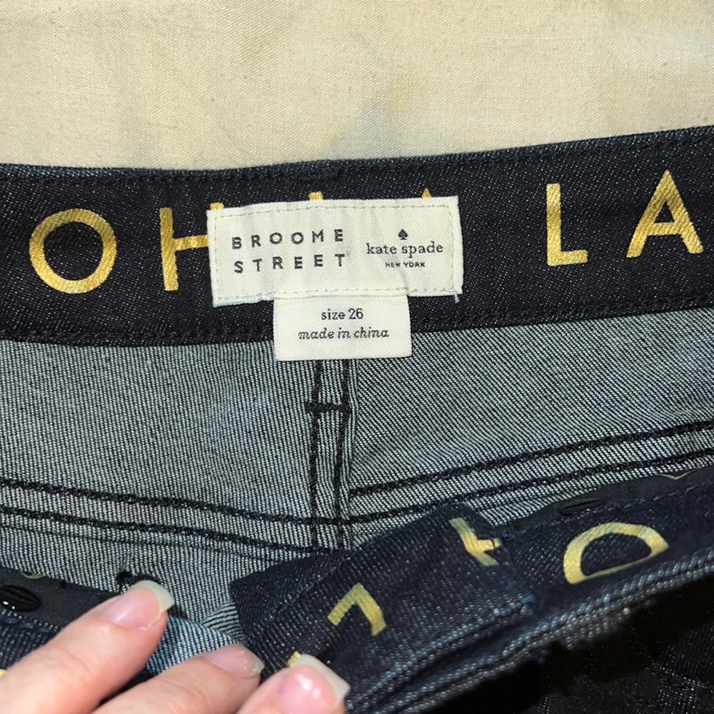 Kate spade broome street size 26 cotton blend jeans New Without Tags - Picture 3 of 11